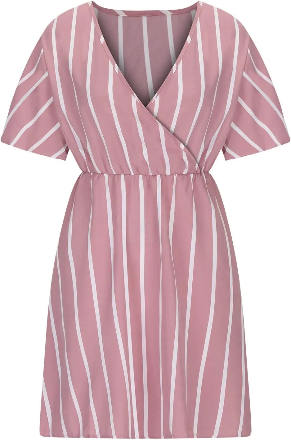 Beach Dresses for Womens Vacation Short Batwing Sleeve V Neck Summer Trendy Dress Floral Ruffle Boho Mini Sundress