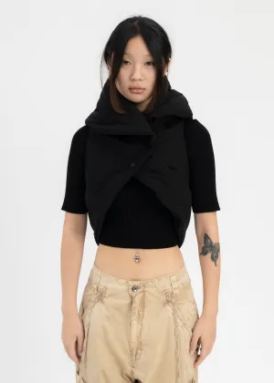BLACK ORIGAMI BAG VEST