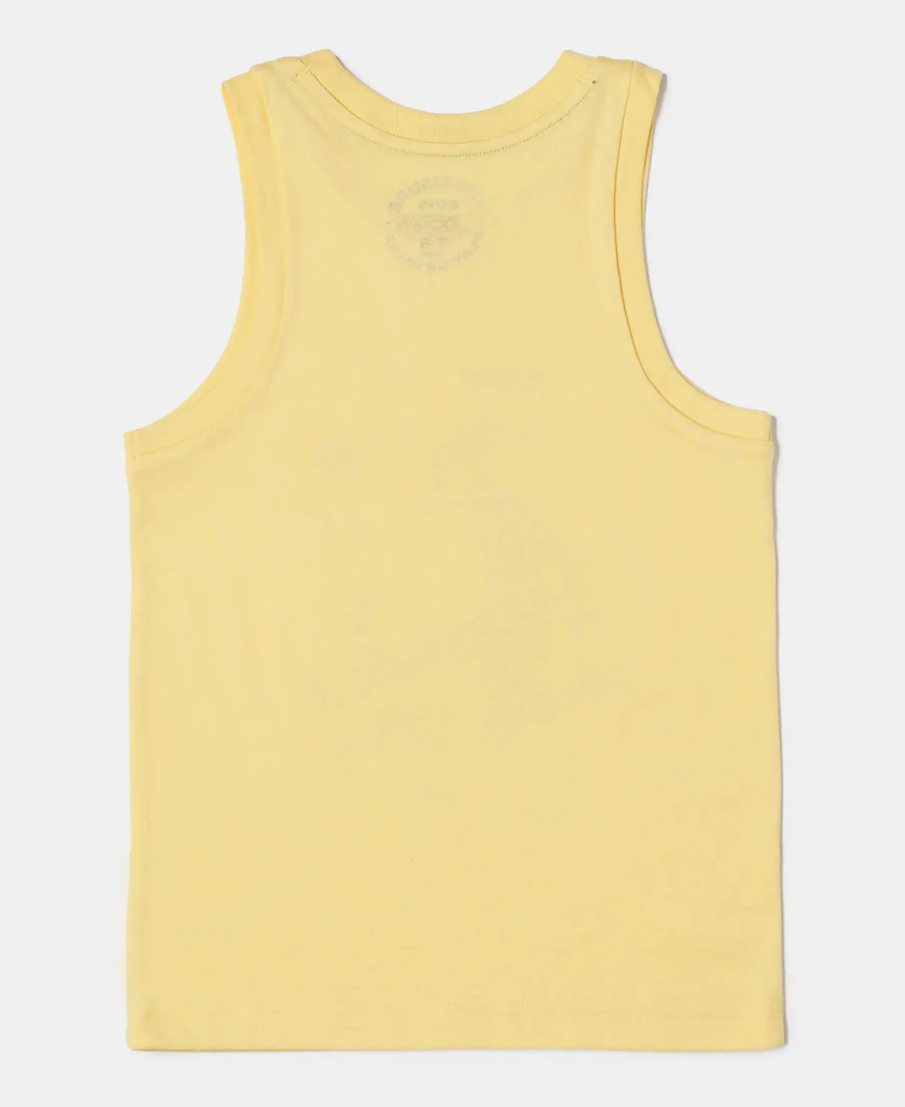 Boy's Super Combed Cotton Graphic Printed Tank Top - Malibu Blue