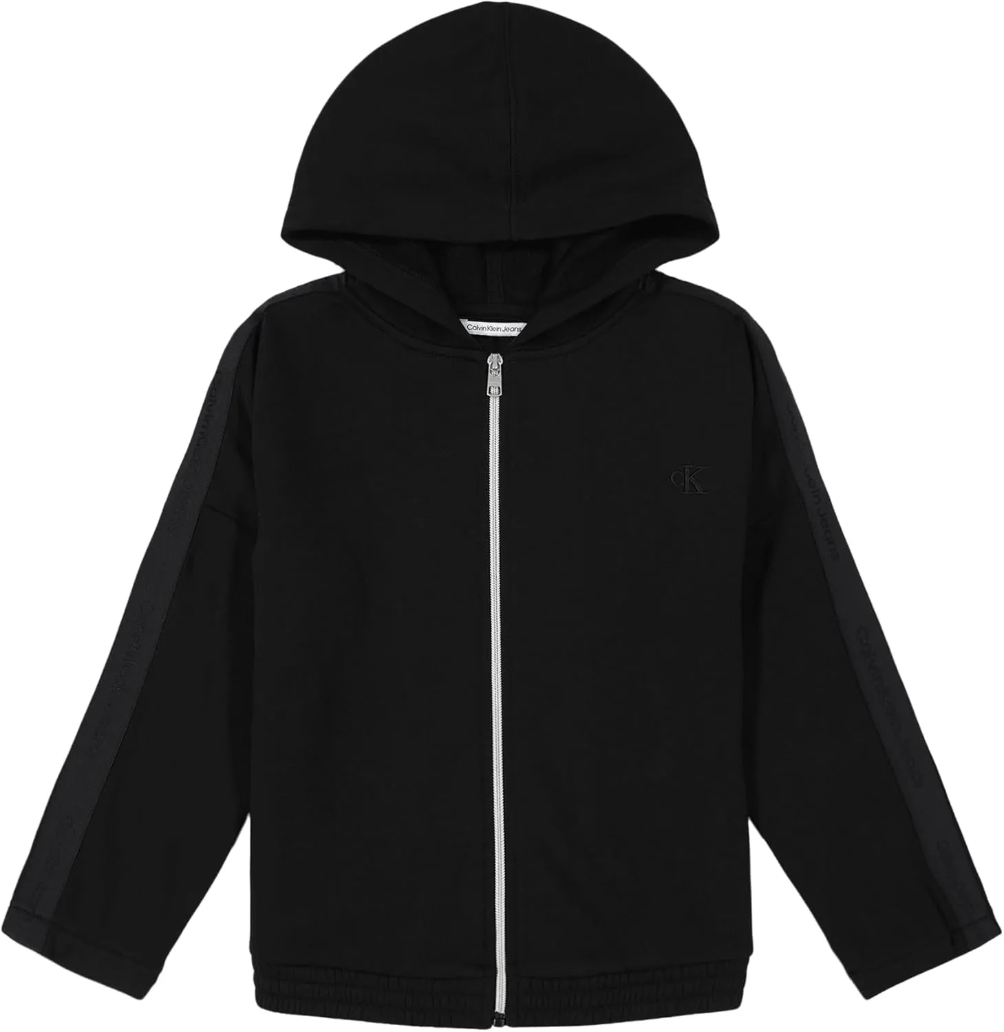 Calvin Klein Girls' Full-Zip Fleece Hoodie Sweatshirt with Front Pockets