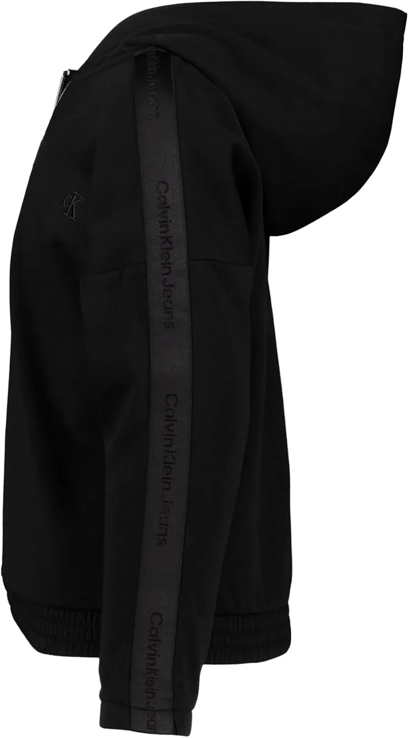 Calvin Klein Girls' Full-Zip Fleece Hoodie Sweatshirt with Front Pockets