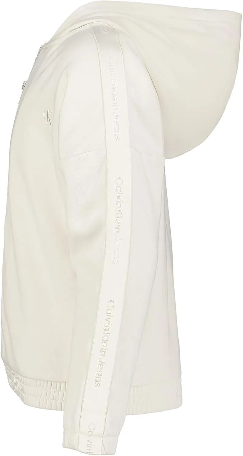 Calvin Klein Girls' Full-Zip Fleece Hoodie Sweatshirt with Front Pockets