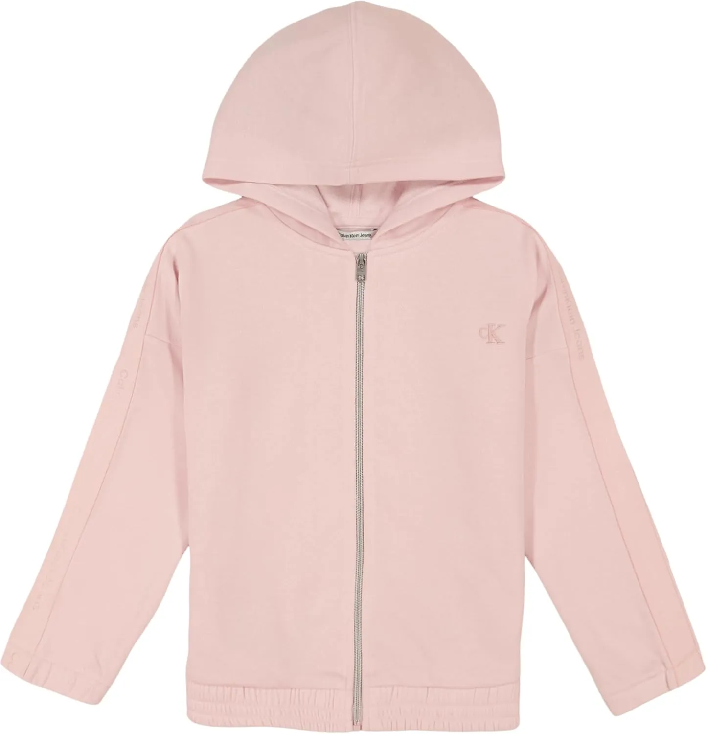 Calvin Klein Girls' Full-Zip Fleece Hoodie Sweatshirt with Front Pockets