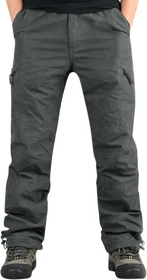 Cargo Pants for Men Relaxed Fit Sweatpants Slim Fit Workout Training Thigh Mesh Gym Jogger Pants with Zipper Pockets