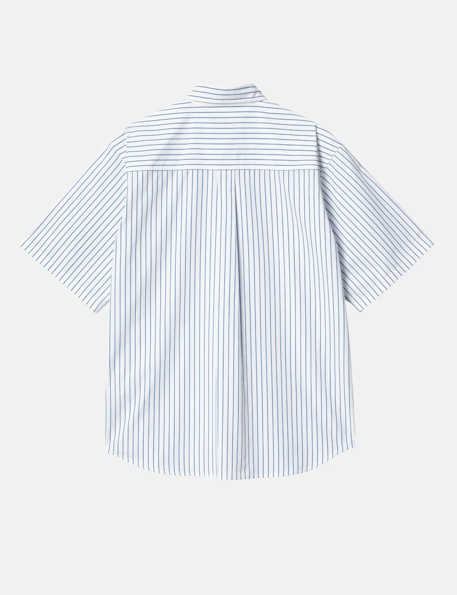 Carhartt-WIP Short Sleeve Linus Stripe Shirt - Bleach Blue