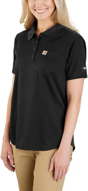 Carhartt Women's Force Relaxed Fit Lightweight Short-Sleeve Pocket Polo