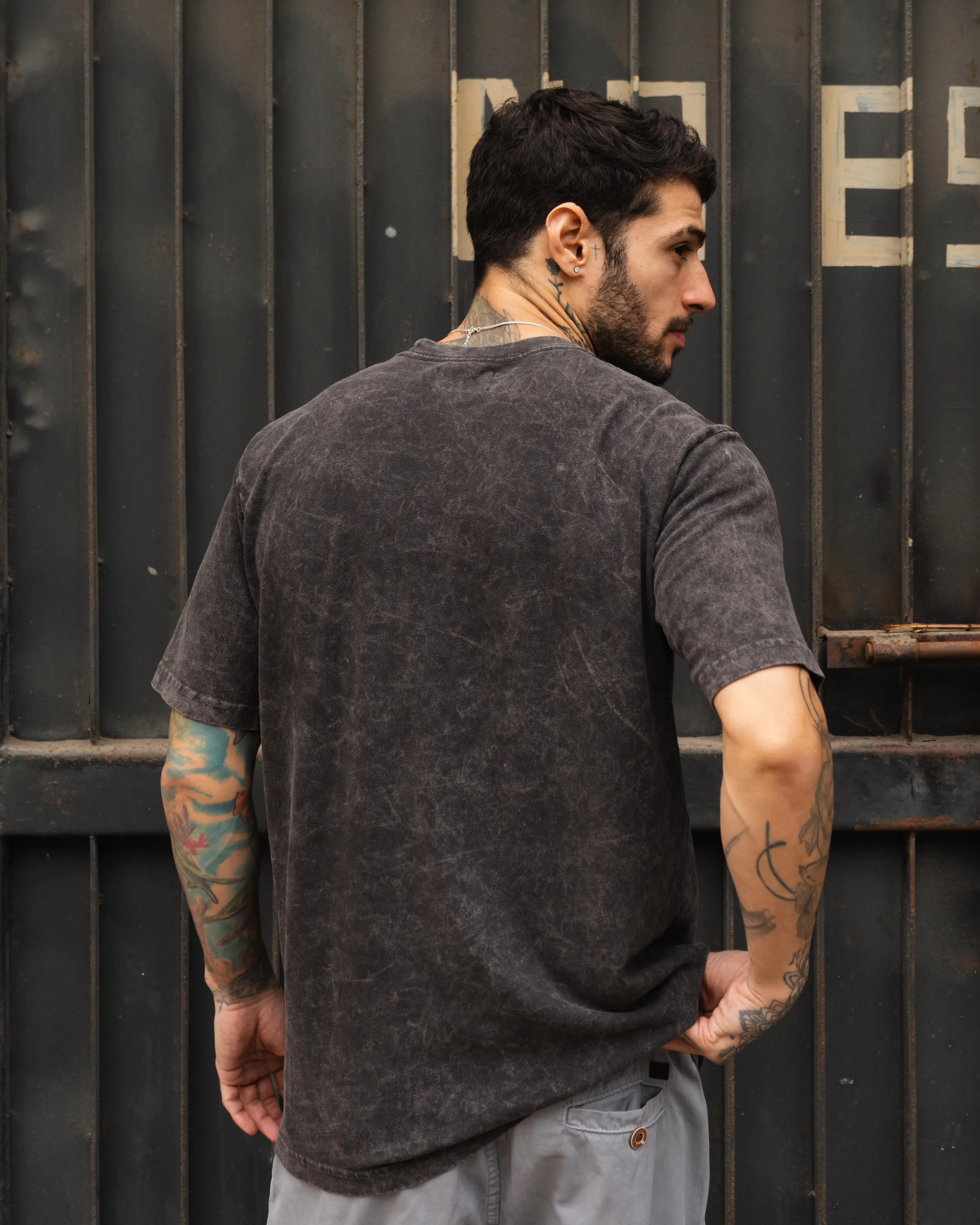 Chrome Washed Tee 12/1 - Negro