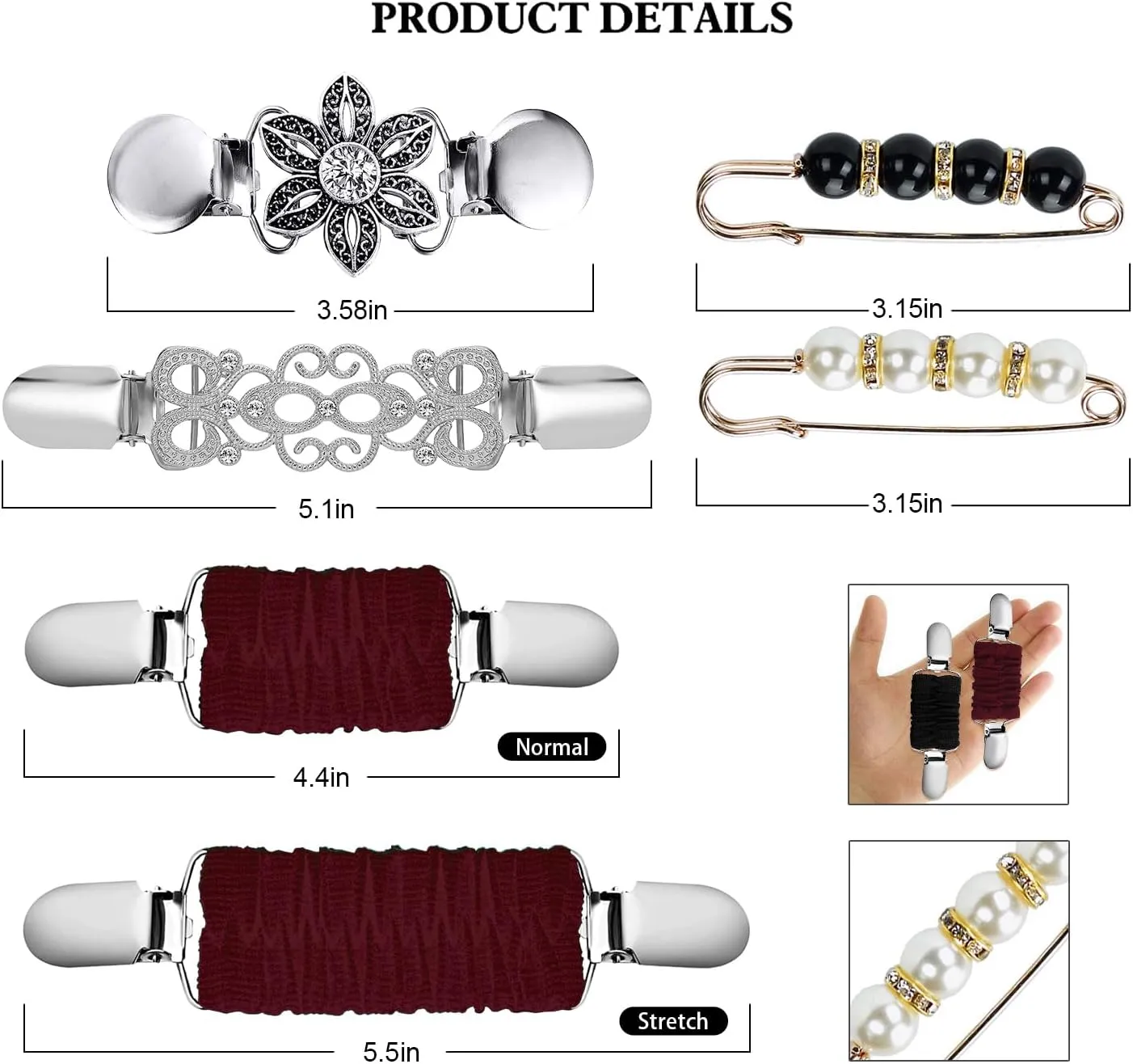 Dress Clips Back Cinch, Clips to Hold Sweater Together,Waist Cincher Clip for Clothing