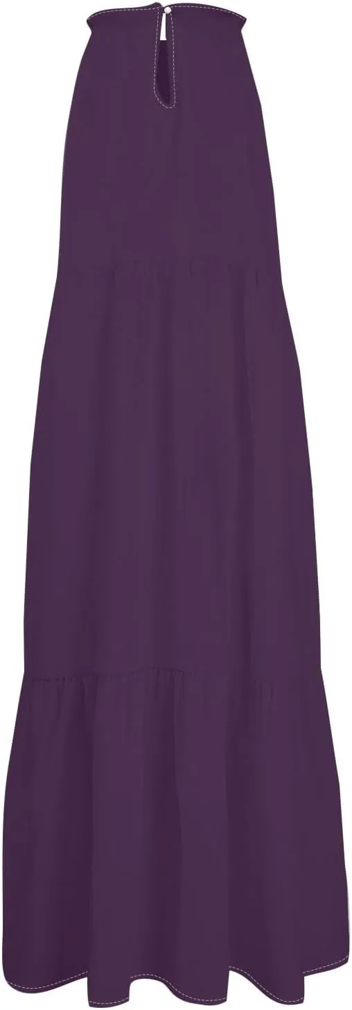Dresses for Women 2025 Sleeveless Maxi Dress Women Dresses Spring Solid Color Womens Dresses Tea