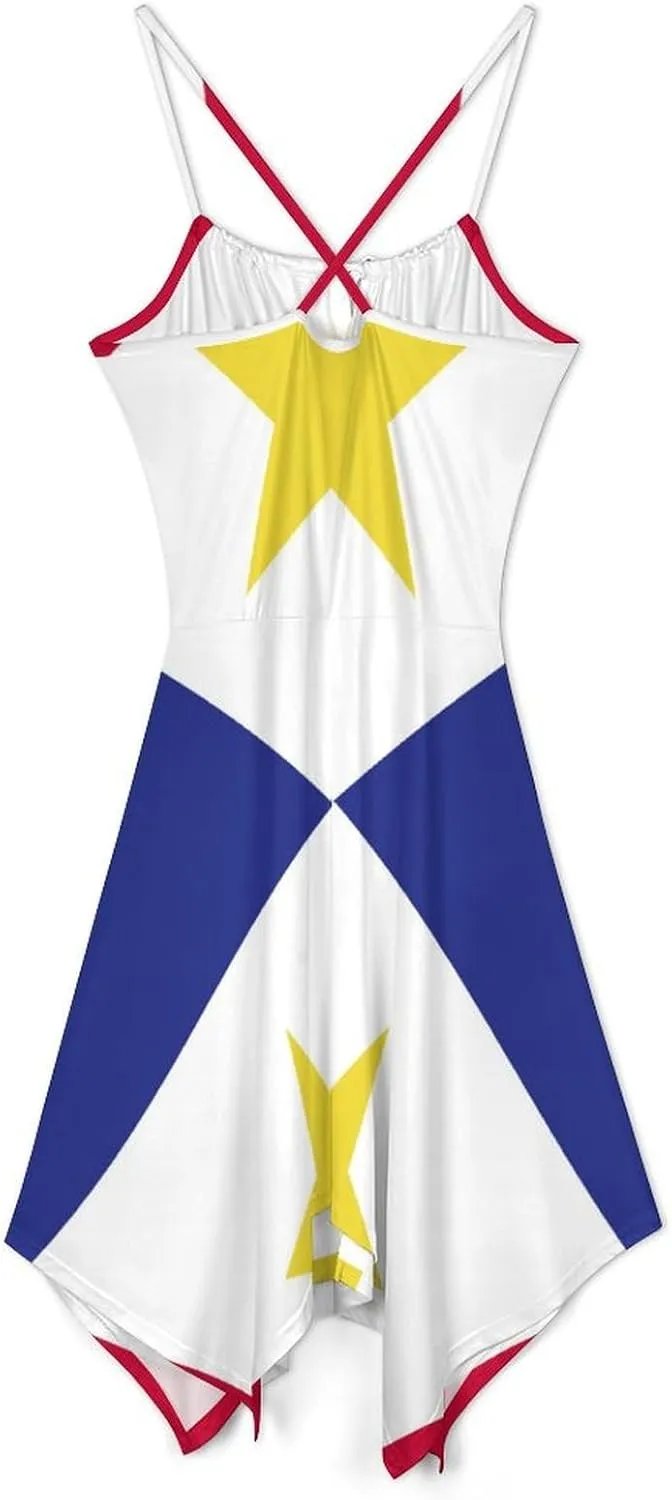 Dresses for Women Sealand,Principality of Flag Camisole Dress Casual Fashion Summer Dresses