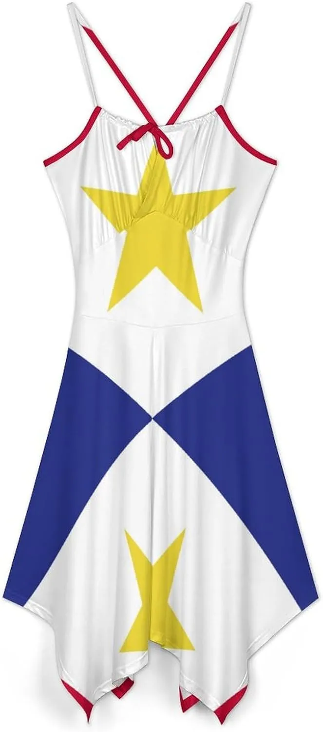 Dresses for Women Sealand,Principality of Flag Camisole Dress Casual Fashion Summer Dresses
