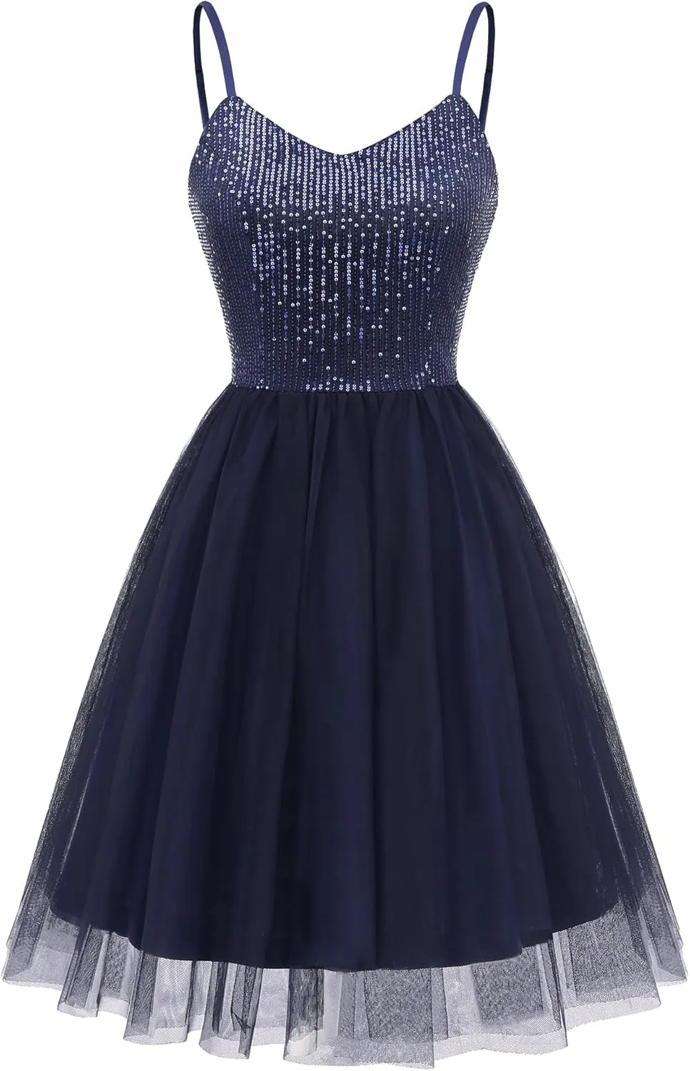 Dressystar Women's Sparkly Sequin Glitter Dress Spaghetti Strap Cocktail Party Dresses