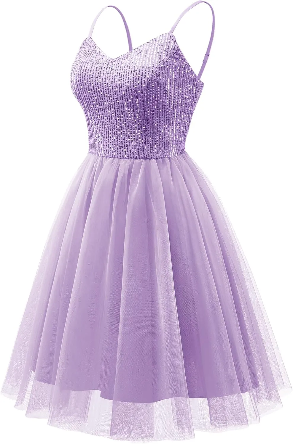 Dressystar Women's Sparkly Sequin Glitter Dress Spaghetti Strap Cocktail Party Dresses
