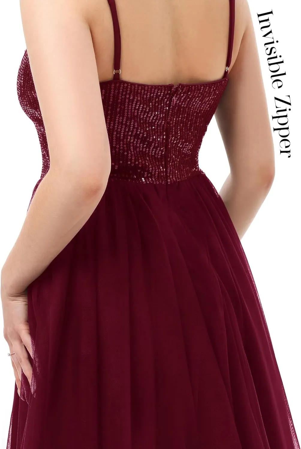 Dressystar Women's Sparkly Sequin Glitter Dress Spaghetti Strap Cocktail Party Dresses
