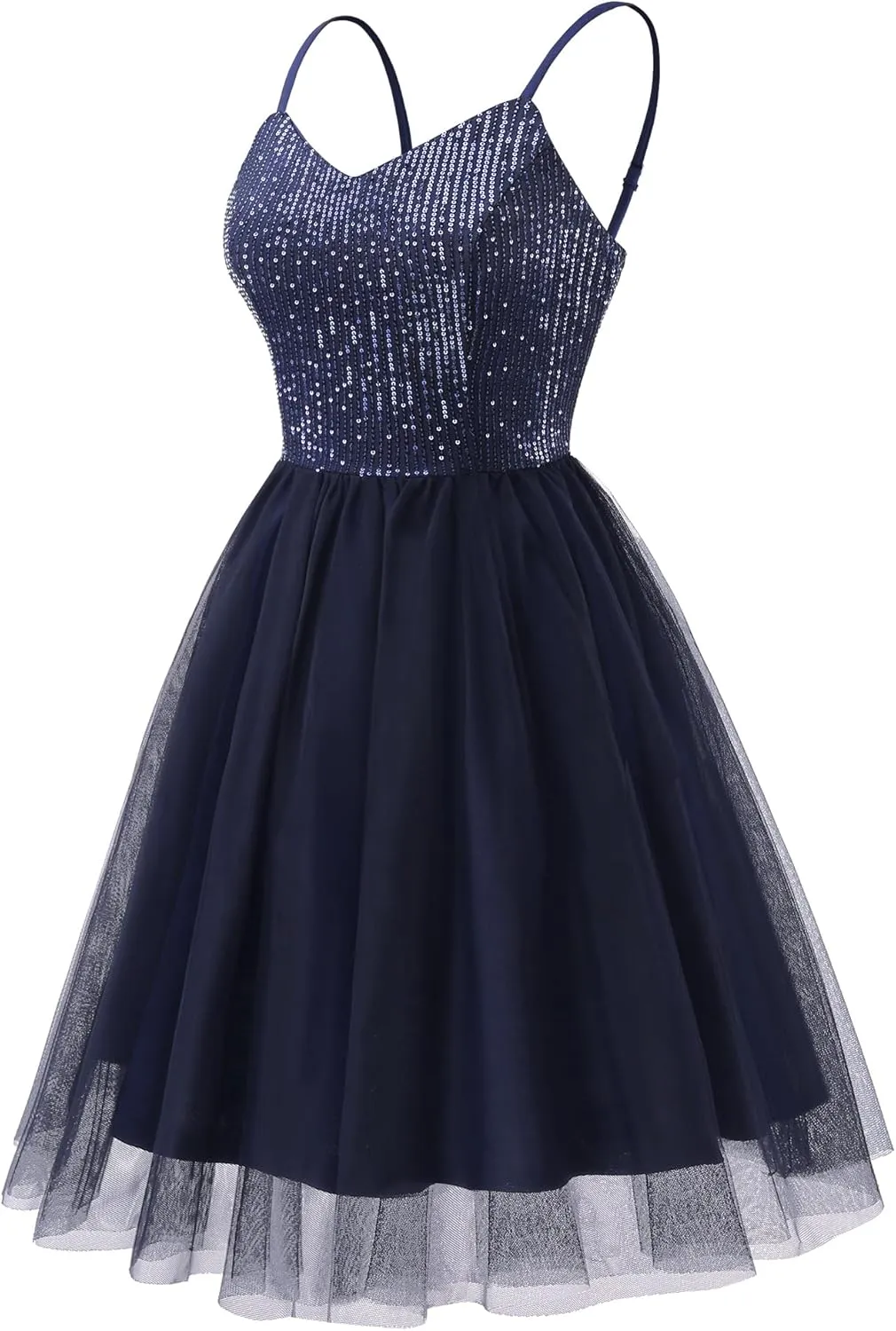 Dressystar Women's Sparkly Sequin Glitter Dress Spaghetti Strap Cocktail Party Dresses