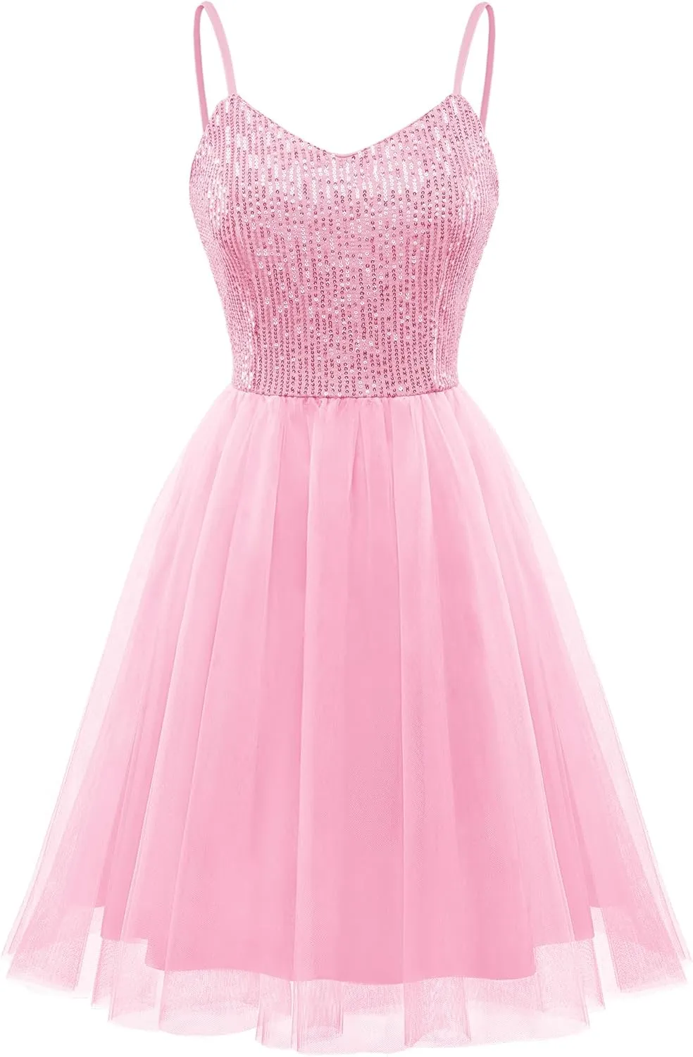 Dressystar Women's Sparkly Sequin Glitter Dress Spaghetti Strap Cocktail Party Dresses