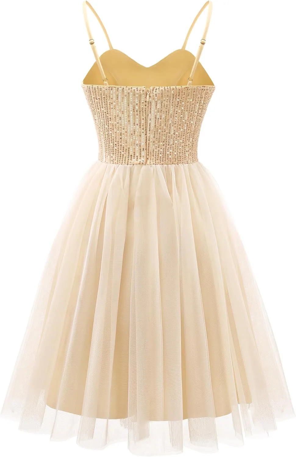 Dressystar Women's Sparkly Sequin Glitter Dress Spaghetti Strap Cocktail Party Dresses