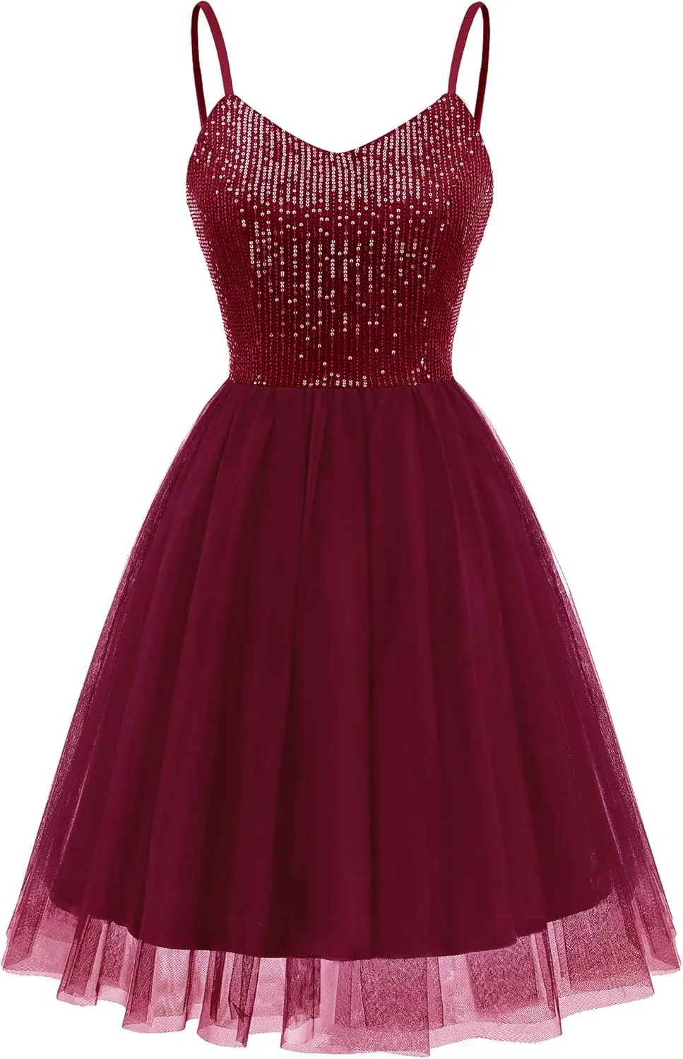 Dressystar Women's Sparkly Sequin Glitter Dress Spaghetti Strap Cocktail Party Dresses
