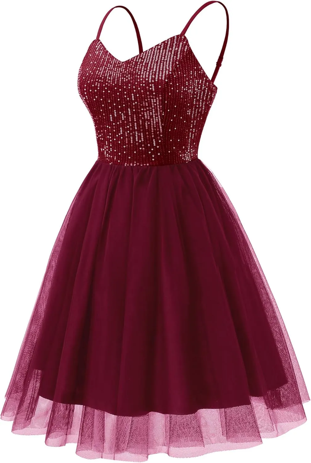 Dressystar Women's Sparkly Sequin Glitter Dress Spaghetti Strap Cocktail Party Dresses