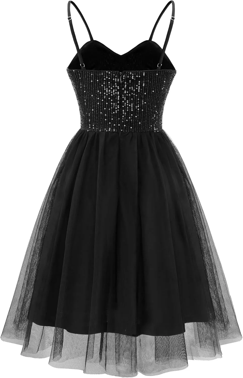 Dressystar Women's Sparkly Sequin Glitter Dress Spaghetti Strap Cocktail Party Dresses