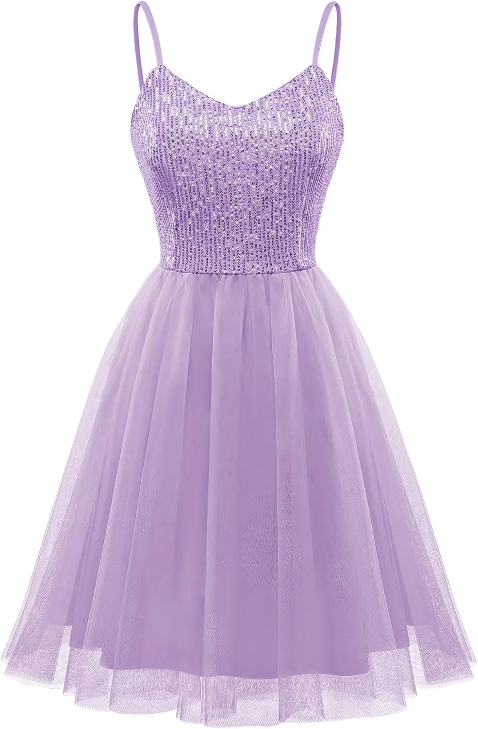 Dressystar Women's Sparkly Sequin Glitter Dress Spaghetti Strap Cocktail Party Dresses