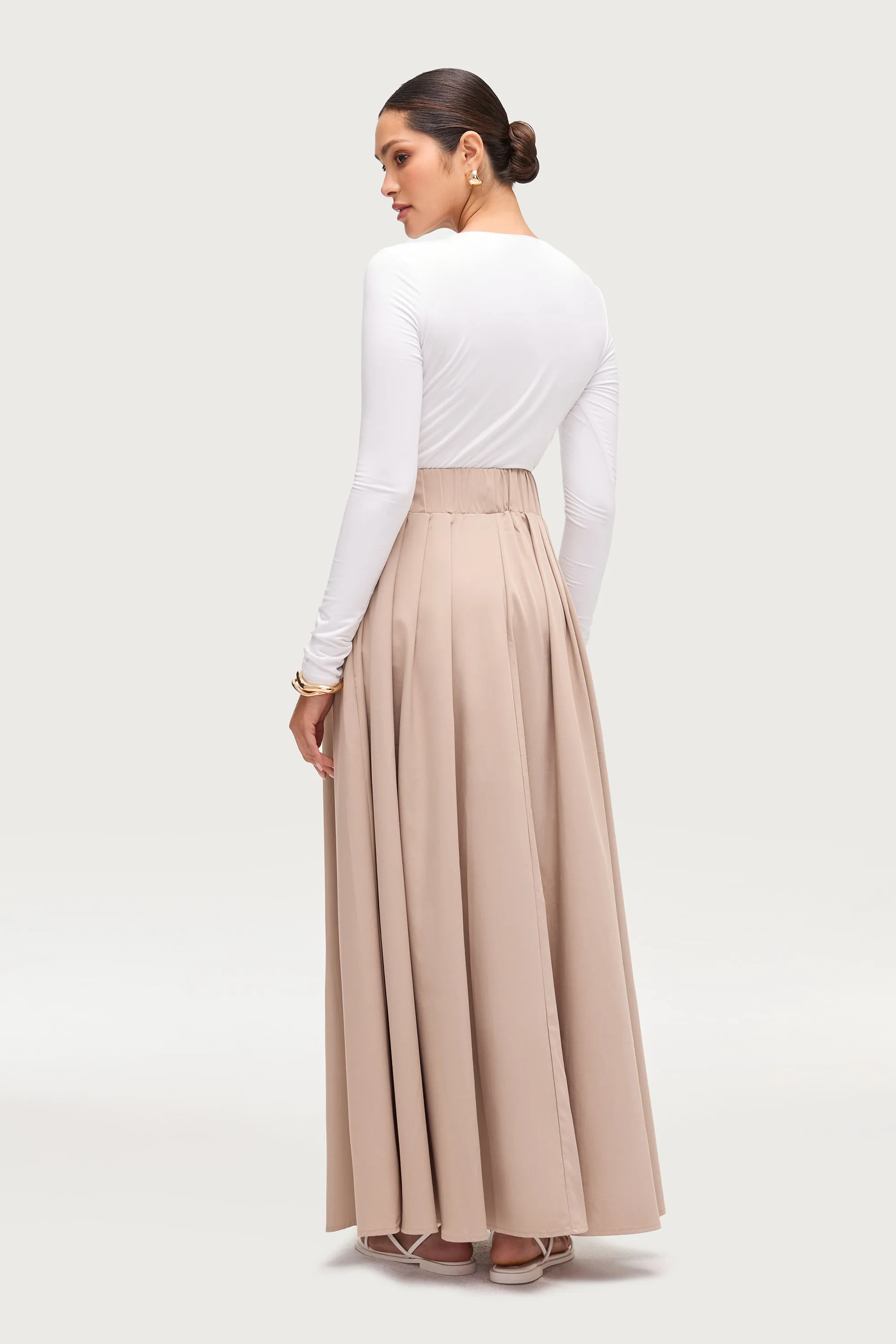 Everyday Tencel Bamboo Maxi Skirt - Stone