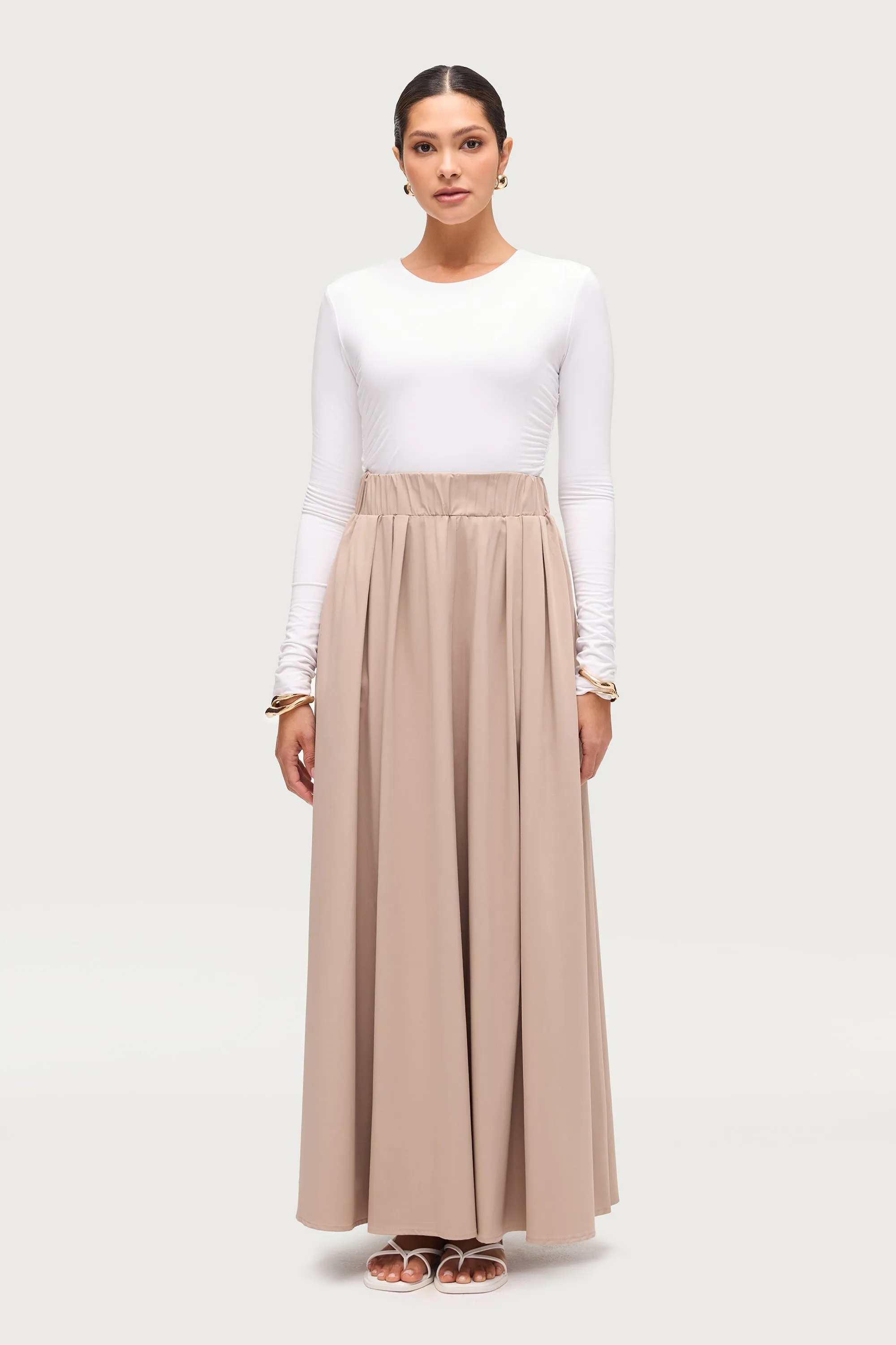 Everyday Tencel Bamboo Maxi Skirt - Stone