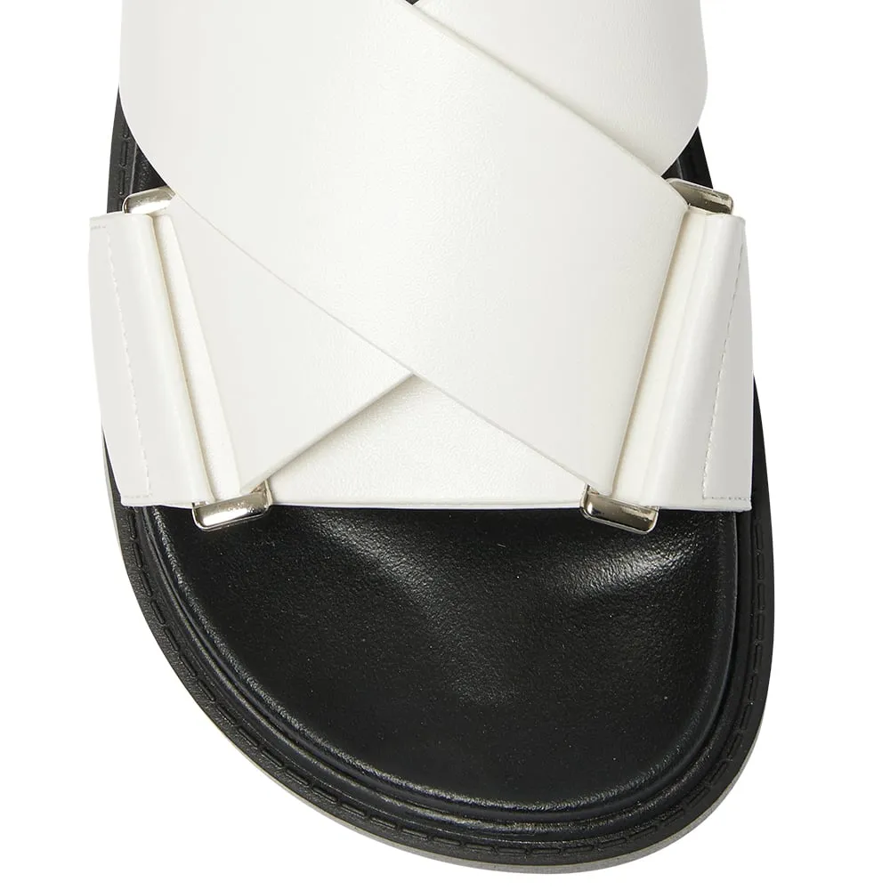 Fabian Sandal in White Smooth
