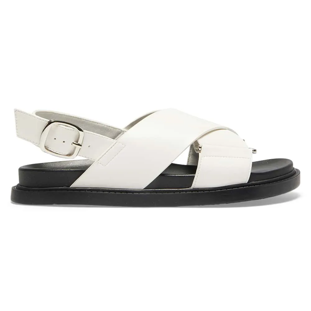 Fabian Sandal in White Smooth