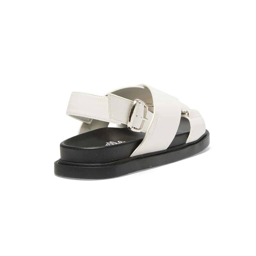 Fabian Sandal in White Smooth