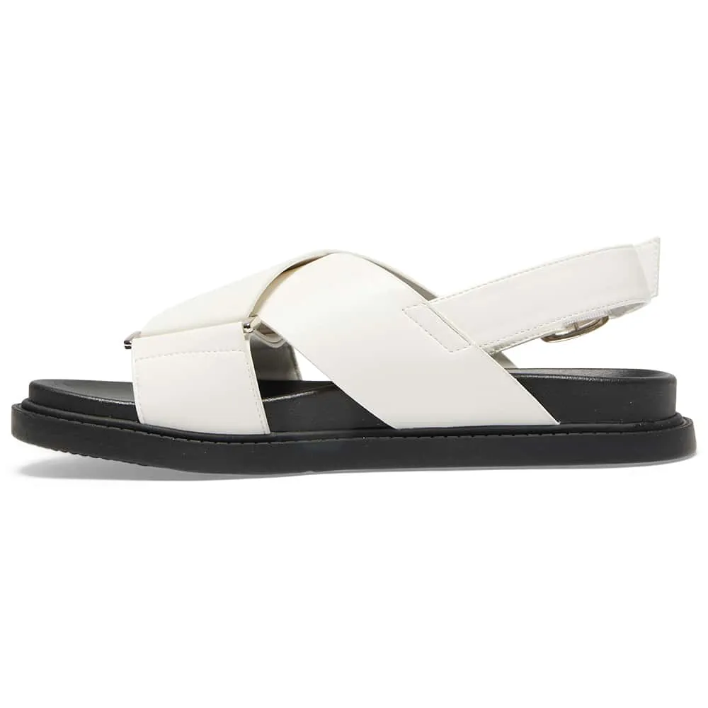 Fabian Sandal in White Smooth
