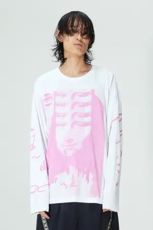 GAZE OVERSIZED LS TEE WHITE