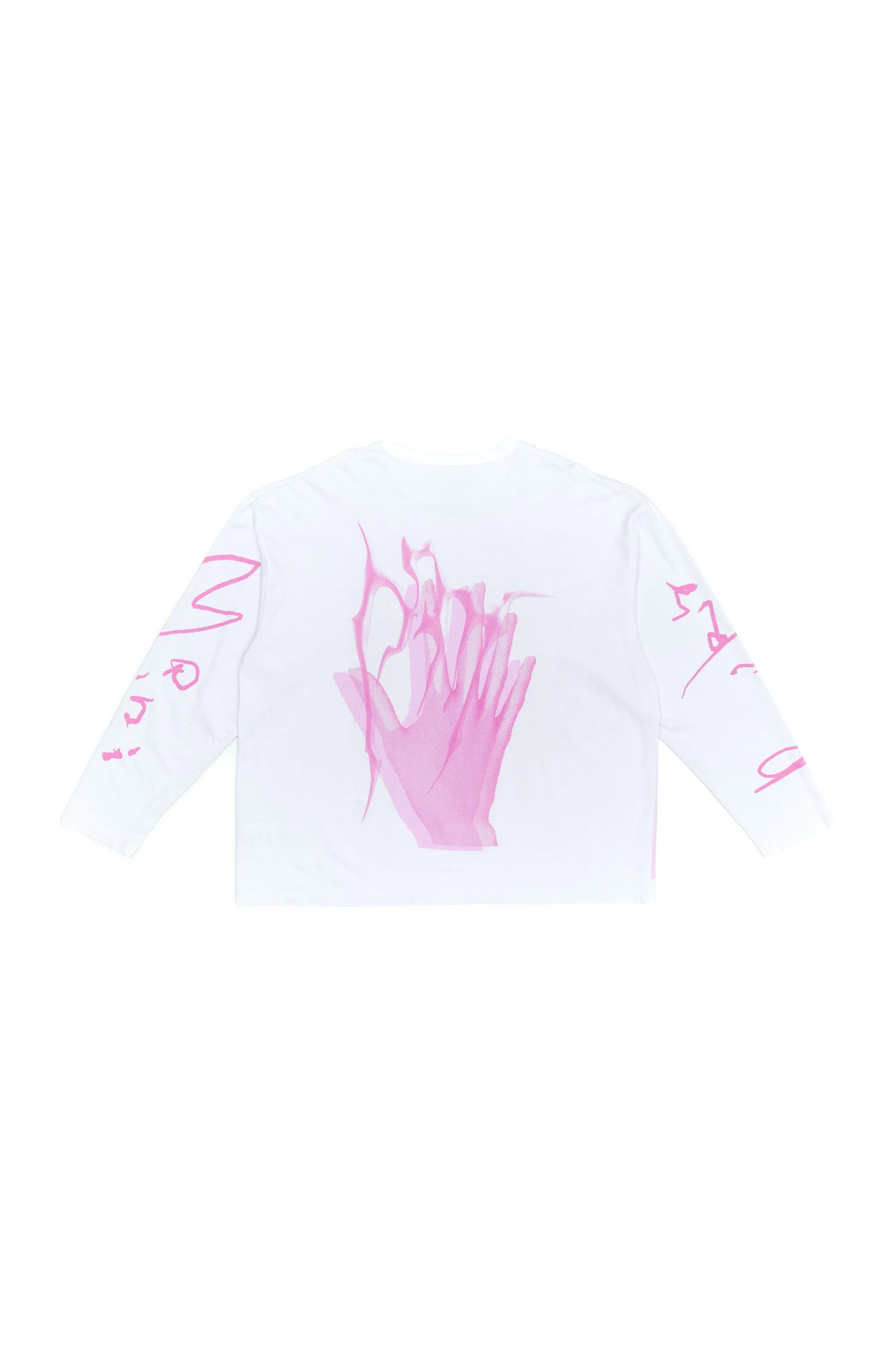 GAZE OVERSIZED LS TEE WHITE