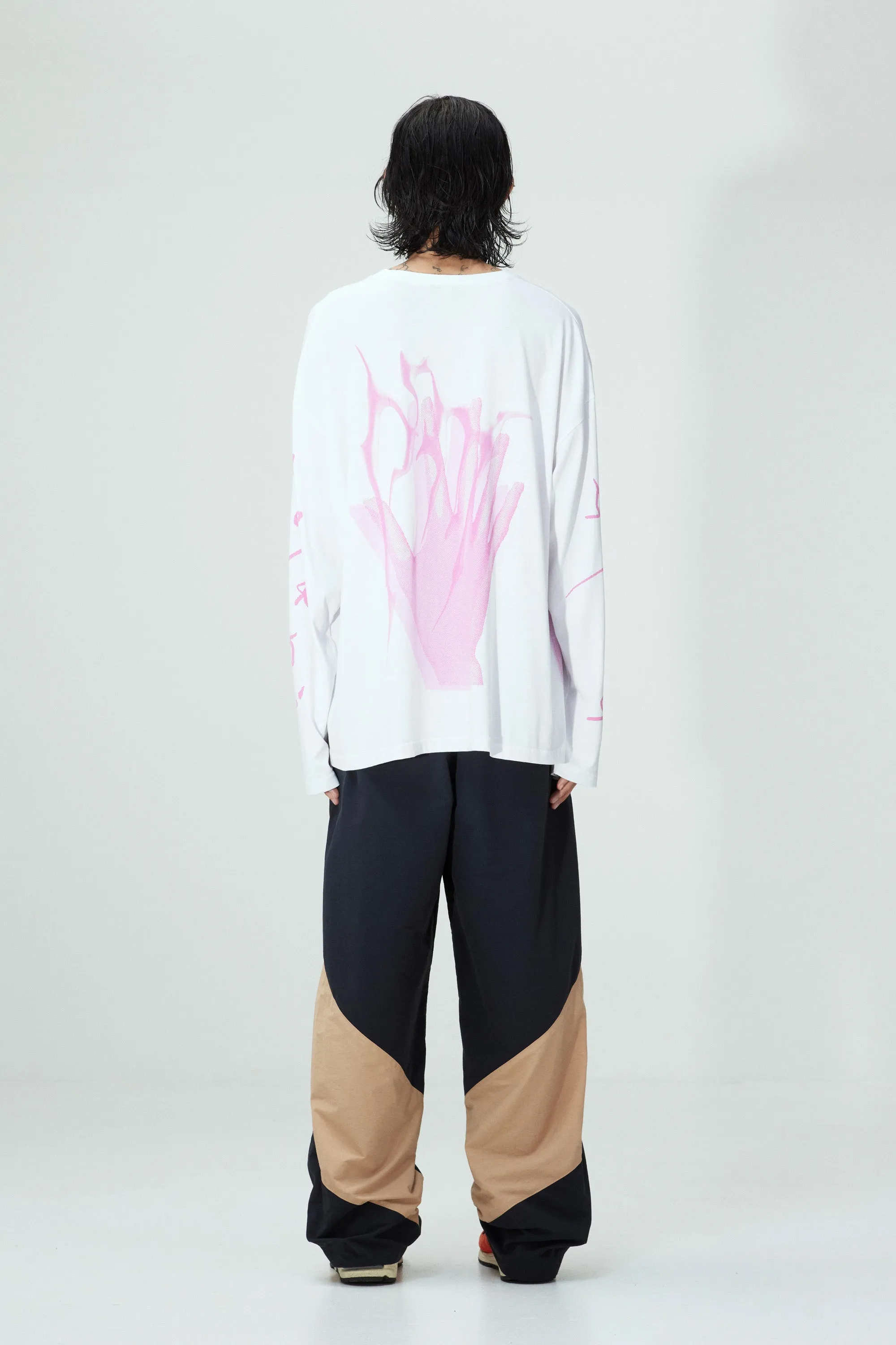 GAZE OVERSIZED LS TEE WHITE