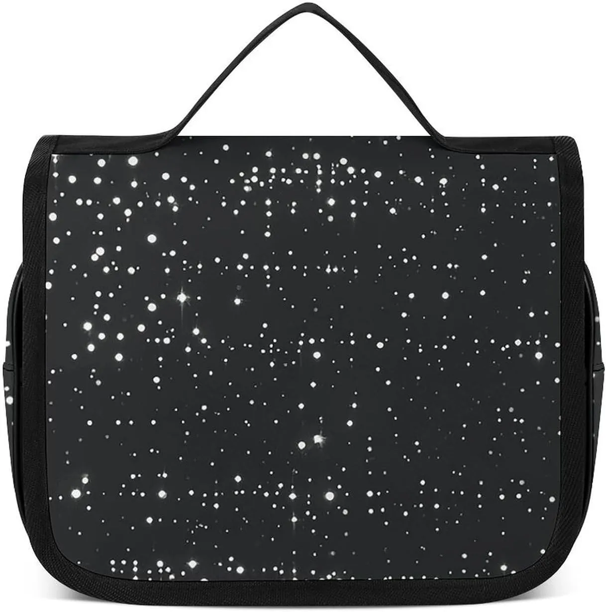 Hanging Toiletry Bag for Women Men Portable Waterproof Makeup Bag Organizer Black Shimmering Travel Toiletry Bag
