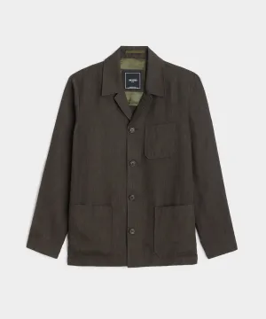 Italian Linen Tailored Chore in Tobacco
