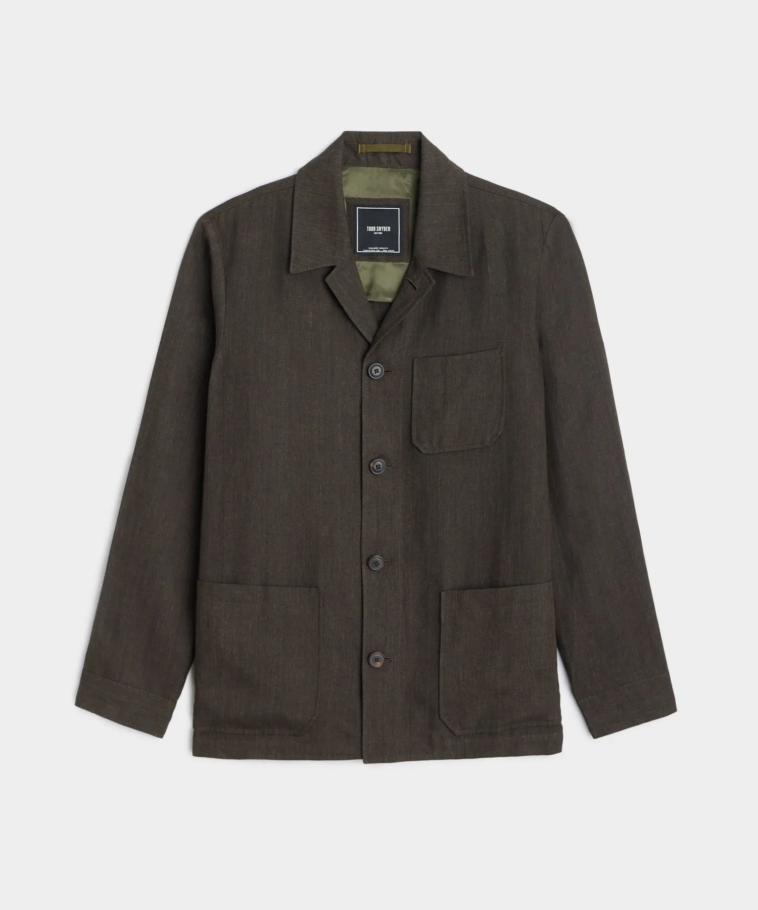 Italian Linen Tailored Chore in Tobacco