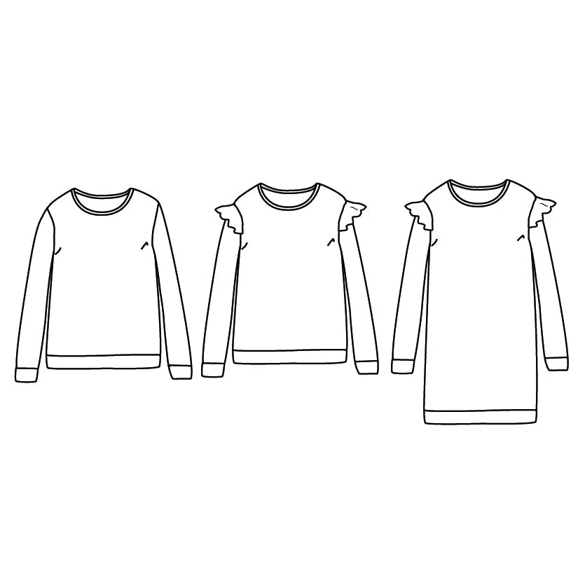 JASMIN Mum sweatshirt/dress - Woman 34-46 - PDF Sewing Pattern