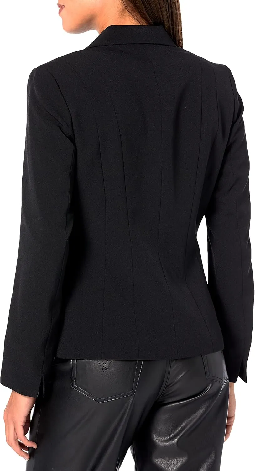 Kasper Womens 1 Button Jacket with Seamed Detail