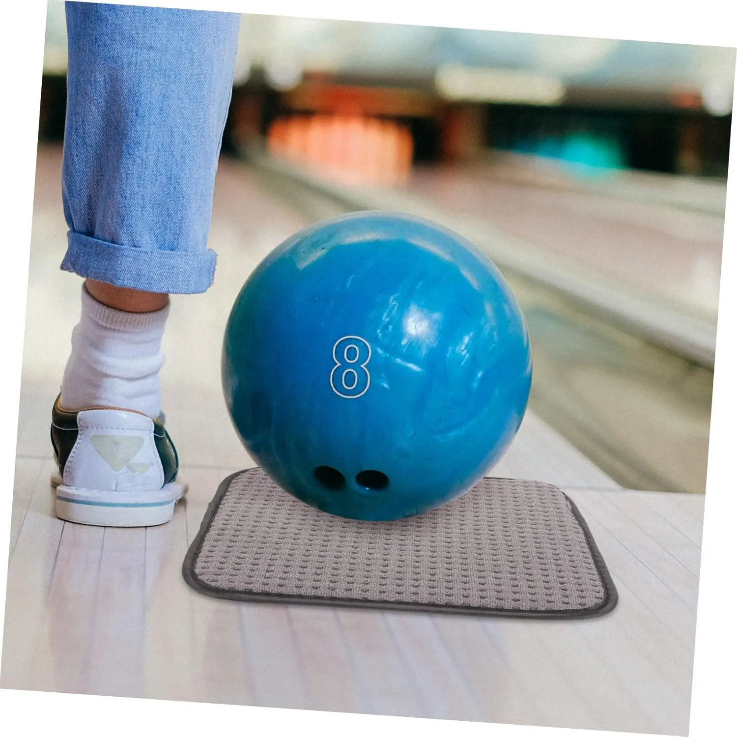 KESYOO 4sets Bowling Ball Cleaning Towel Pad Microfiber Bowling Pad Professional 2pcs*4