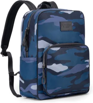 Laptop Backpack Camo - Travel Laptop Backpack Middle Size,Water-Repellent, Lightweight, Clean Design, Sleek for Travel, Business Casual or College Computer Bag for Men Women - Camo Blue