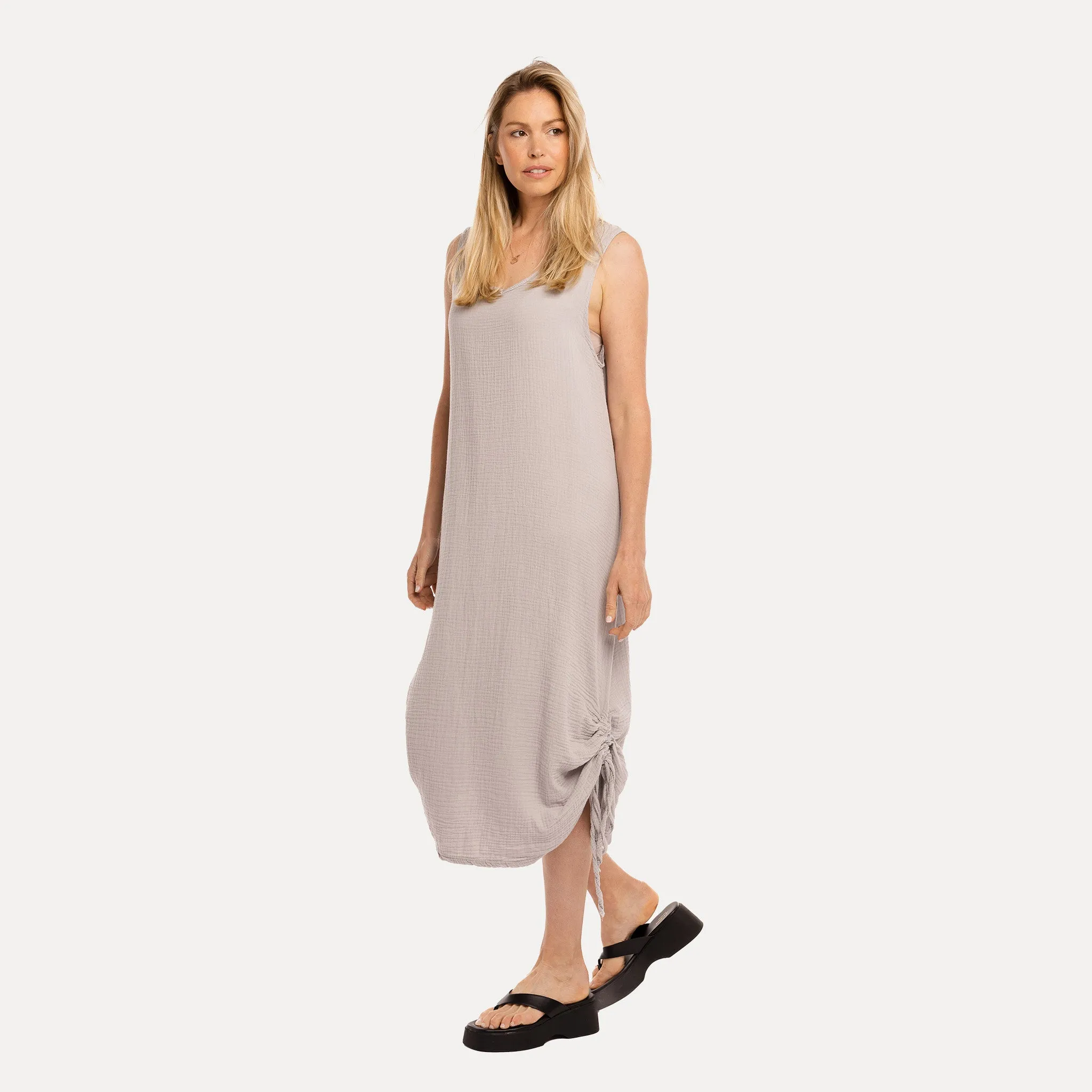 M Made in Italy  Women's Woven Sleeveless Dress