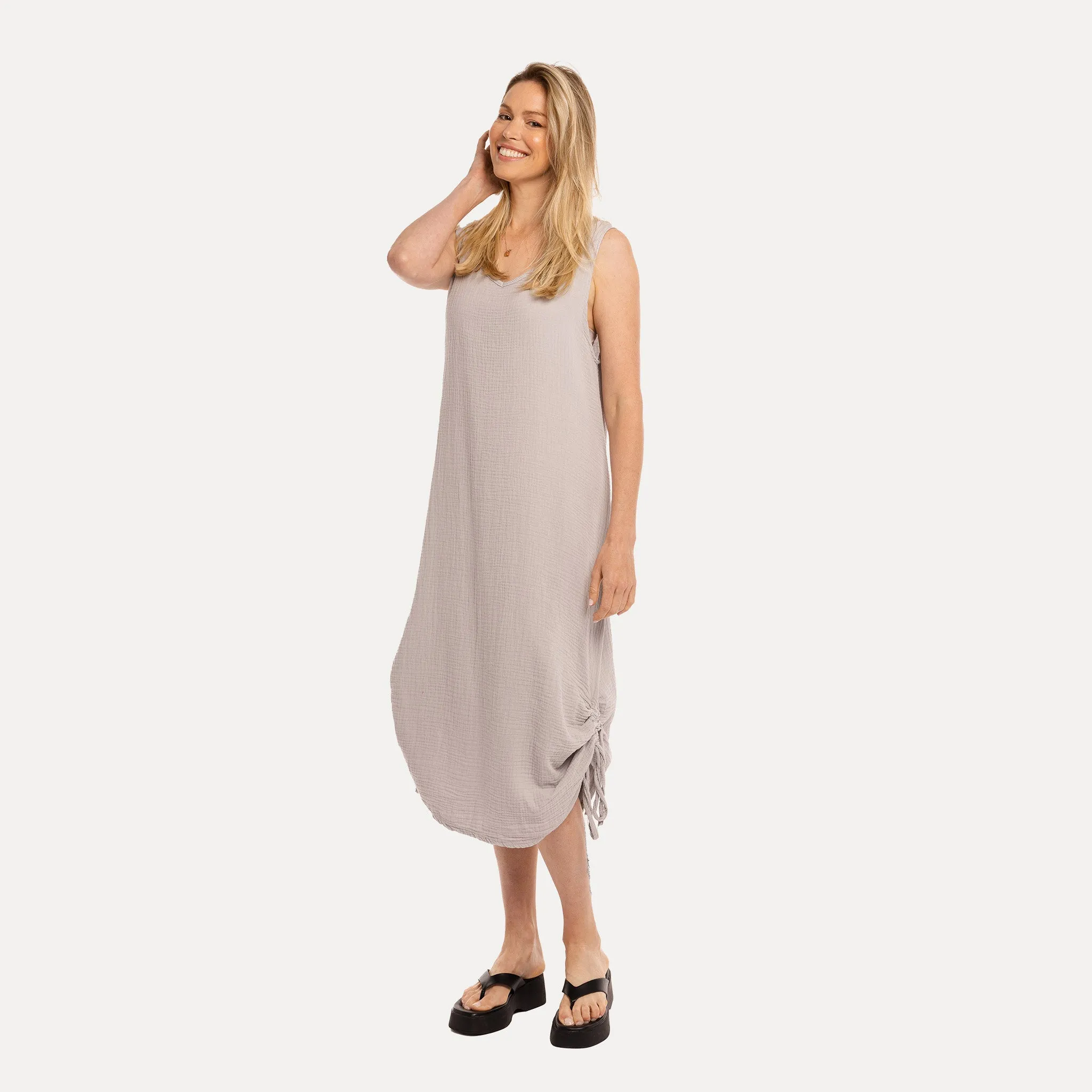 M Made in Italy  Women's Woven Sleeveless Dress
