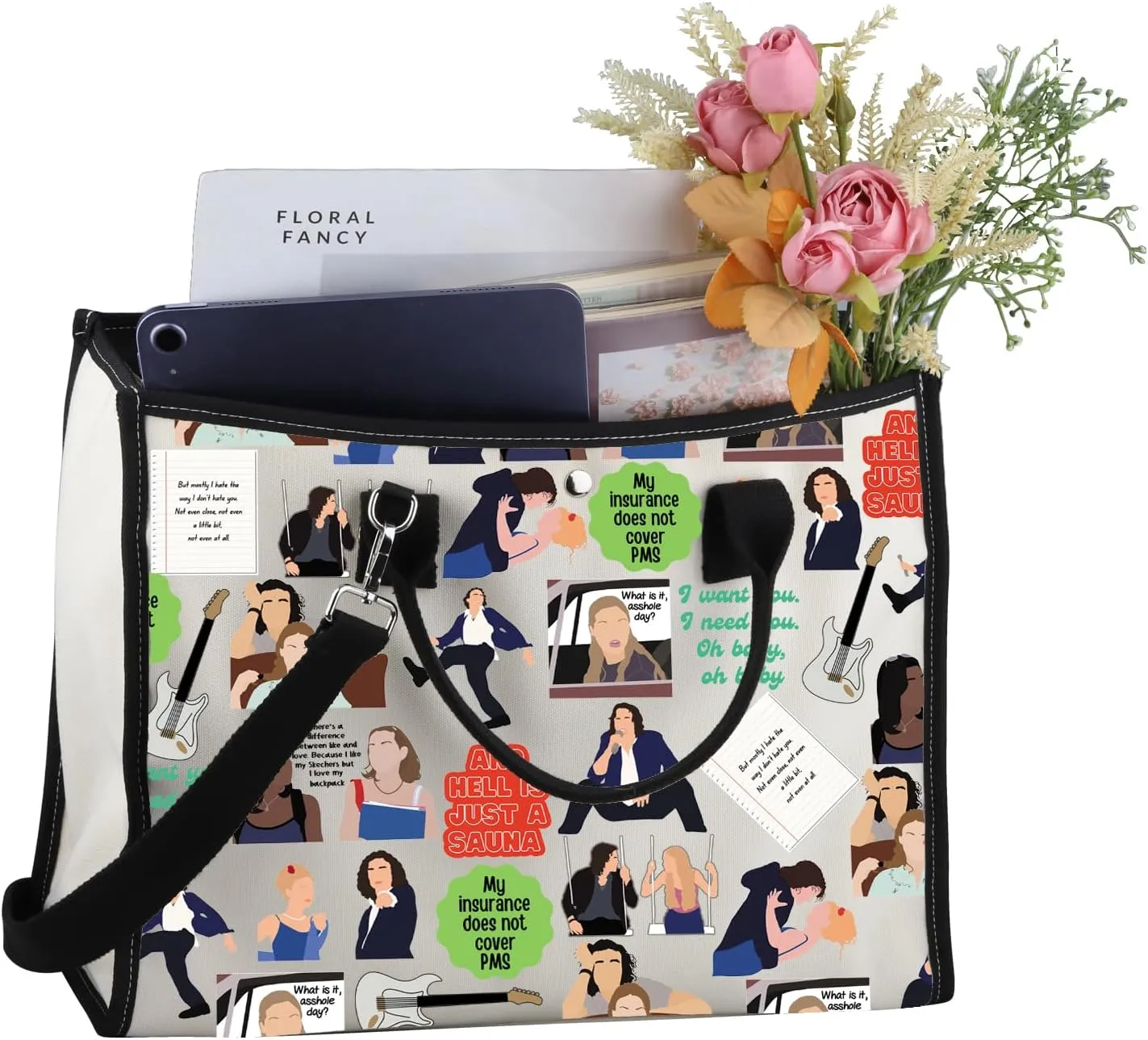 MEIKIUP Romantic Comedy Movie Inspired Makeup Bag Romantic Comedy Movie Lovers Gift Fandom Gift (10 HB)