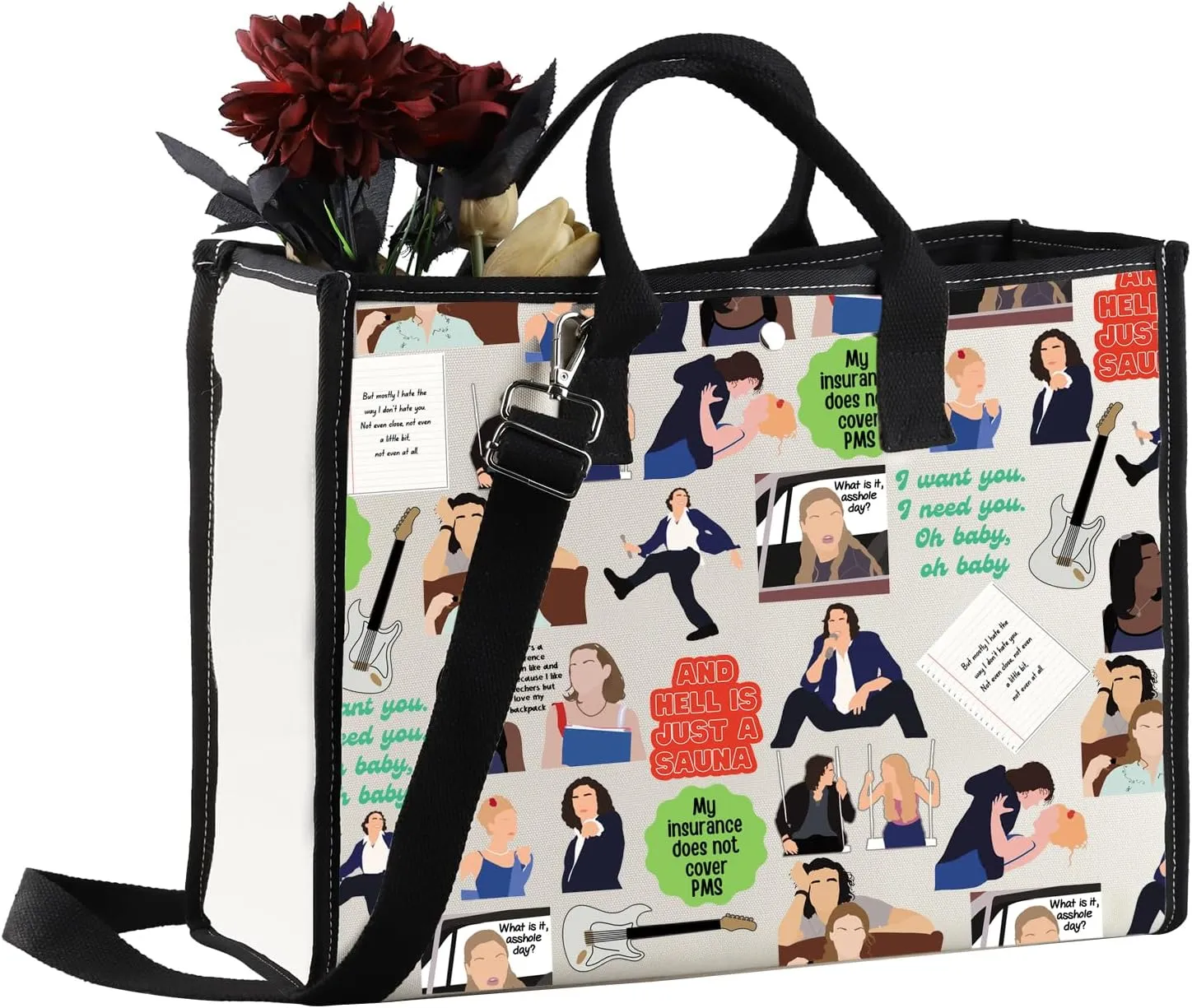 MEIKIUP Romantic Comedy Movie Inspired Makeup Bag Romantic Comedy Movie Lovers Gift Fandom Gift (10 HB)