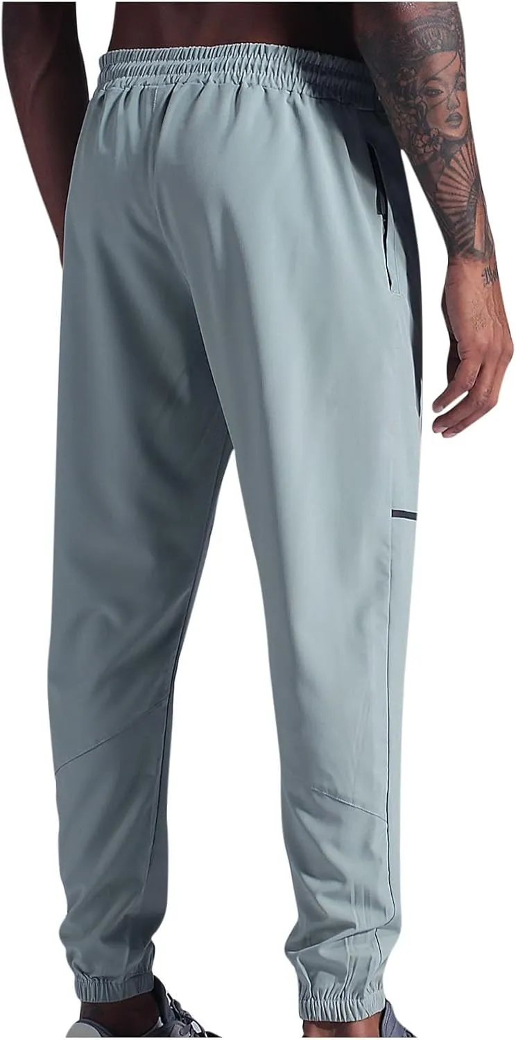 Men's Formal Dress Pants Slim Fit Straight Leg Business High Waist Office Work Pockets Professional
