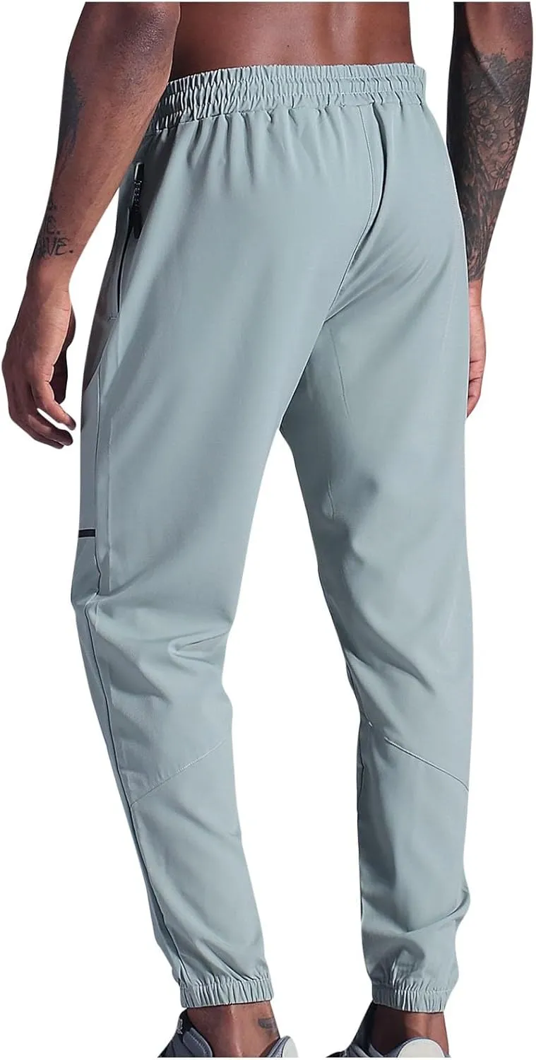 Men's Formal Dress Pants Slim Fit Straight Leg Business High Waist Office Work Pockets Professional