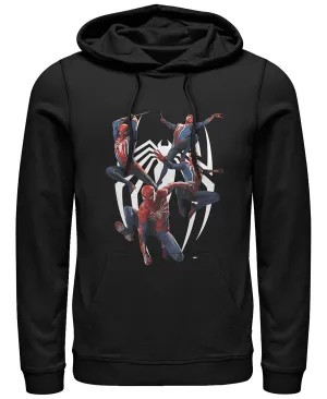 Men's Marvel Gamerverse T-Shirt with Spiderman Logo on Chest Fifth Sun hooded pullover, black