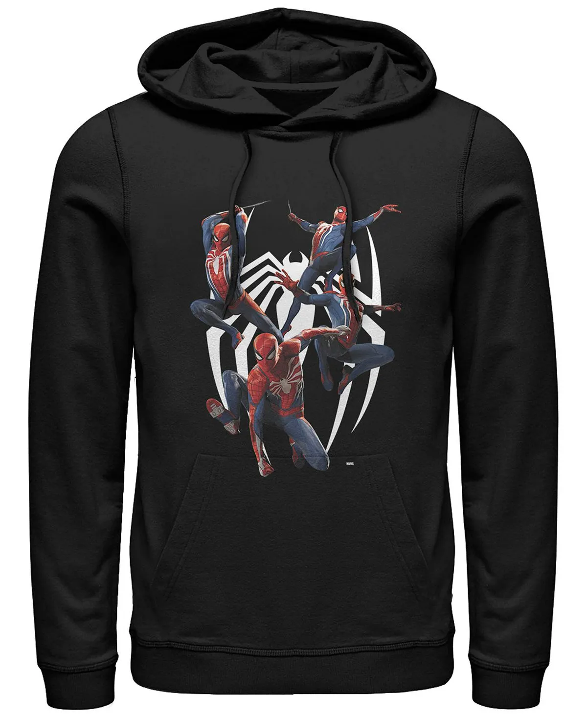 Men's Marvel Gamerverse T-Shirt with Spiderman Logo on Chest Fifth Sun hooded pullover, black