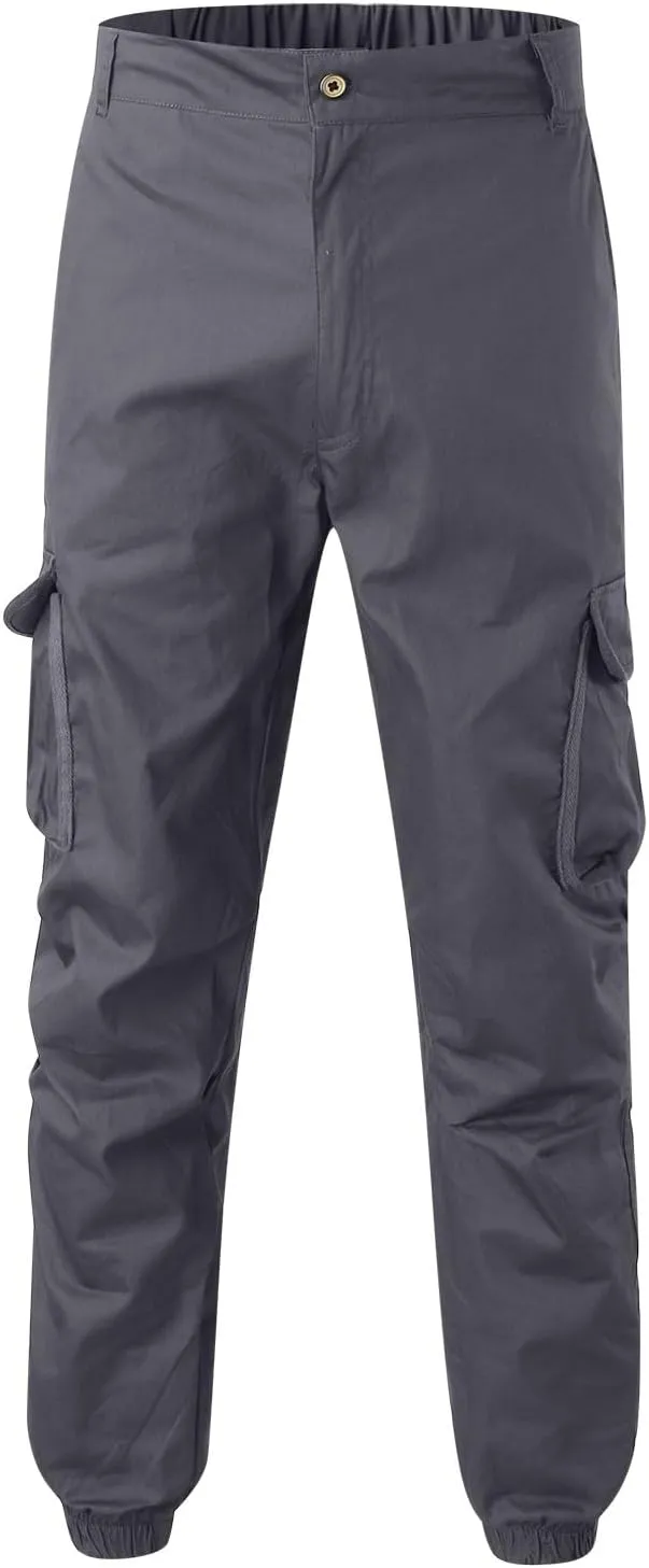 Mens Resort Wear 2025 Cargo Pants, Ultra Comfort Flex Multi-Pocket Pants, Men's Elastic Waist Drawstring Sweatpants